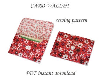 Naaipatroon minikaartportemonnee | Patroon kaarthouder | Mini-portemonnee pdf-naaipatroon | Naai-tutorial geschikt voor beginners cw002
