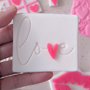 LOVE Cookie Stamp Cutter, Sugar cookies, Fondant, Baking supplies, Love cookie cutters, Valentine&#39;s Day, Wedding, Anniversary