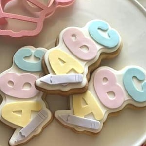 ABC Bubble Letter Cookie Embosser and Cutter, Teacher Appreciation