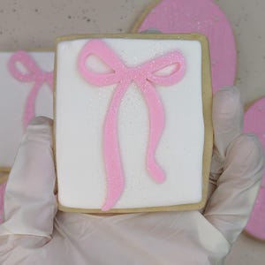 Coquette Bow Cookie Stamp Embosser, Sugar Cookies, Fondant, Pearls and Bows, Birthday, Bridal Shower, Baby shower, Baking