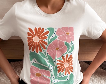 Matisse Floral Tee – Abstract Flower Art Shirt