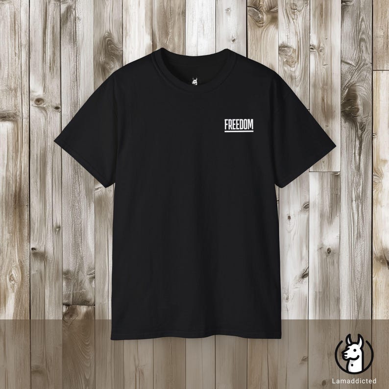 Urban 'Freedom' Tee, Motivational Cityscape Back Print image 9