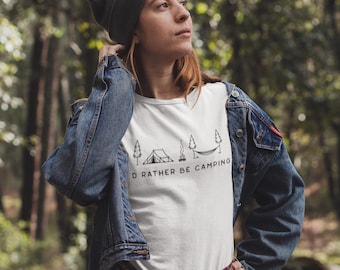 T-shirt de camping minimaliste : t-shirt aventure en plein air