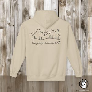 Adventure Happy Camper Hoodie - Camper Mountain Hoddie Unisex Pullover oversize Outdoor Gift Sand