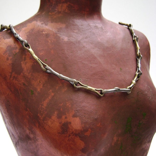 Steel and Brass Cotter Pin Necklace