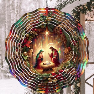 Nativity Scene 3D Wall Art, Christmas Religious Decor, LED Lights, Snowy Background, Festive Holiday Decoration, Unique Gift Idea
