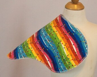 Contoured Burp Cloth- Rainbows (Inv # 40002)