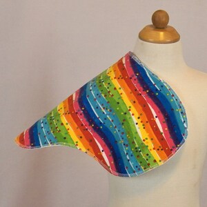 Contoured Burp Cloth- Rainbows (Inv # 40002)