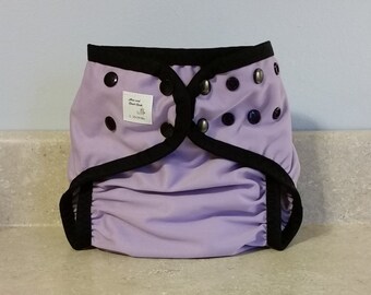 Large PUL Diaper Cover with Leg Gussets- 20 to 30 pounds- Lilac- 23021