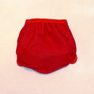 Newborn PUL Diaper Cover with Leg Gussets 4 to 9 pounds Red 20007 image 2