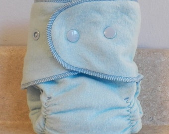 Fitted Large Cloth Diaper - 20 to 30 lbs- Baby Blue- 19001