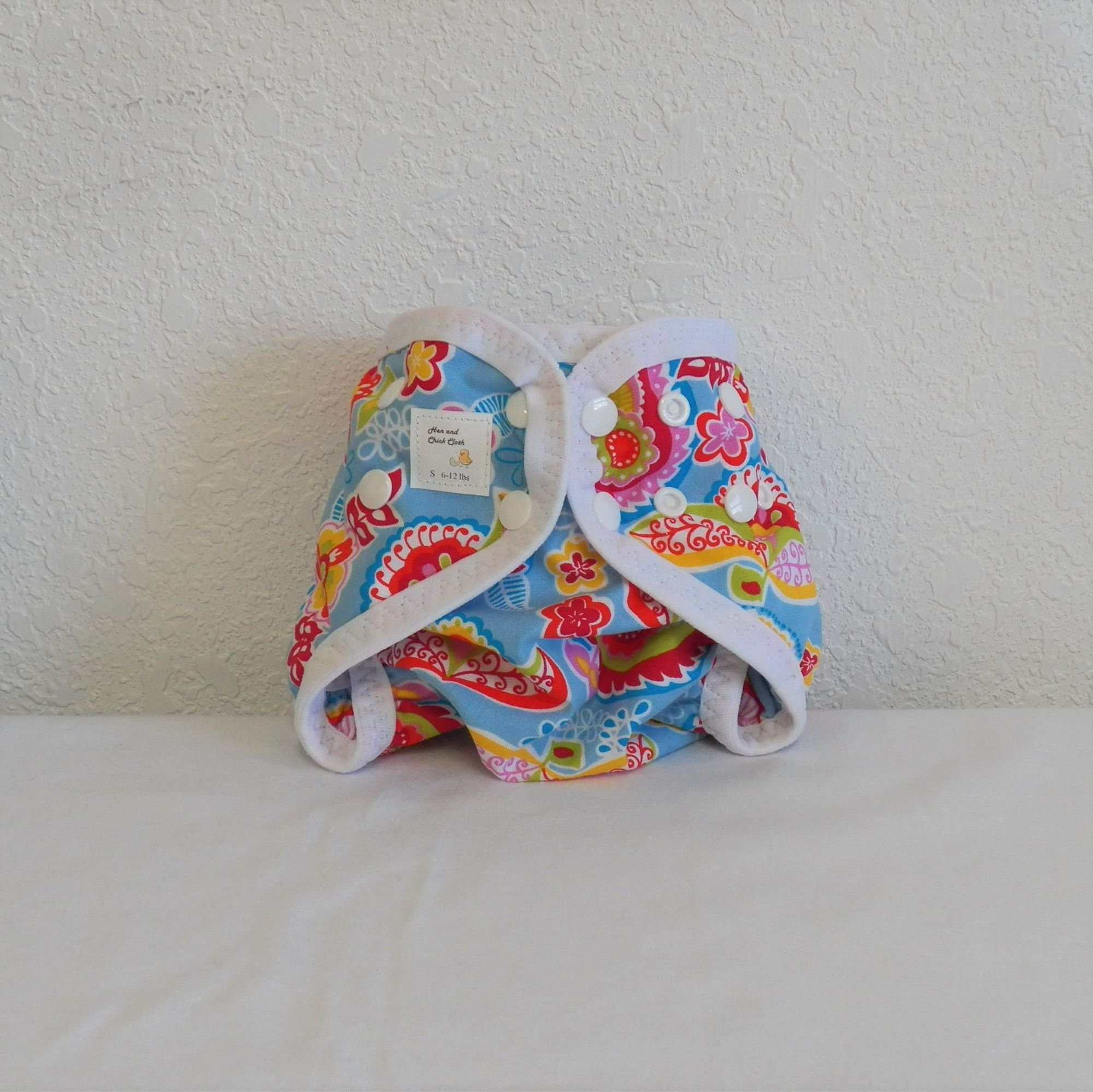 Small Cloth Diaper and Diaper Cover Set 6 to 12 Pounds Bold Etsy