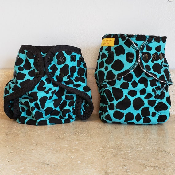 小さな布おむつとおむつカバーセット - 6 ～ 12 ポンド - ブルー