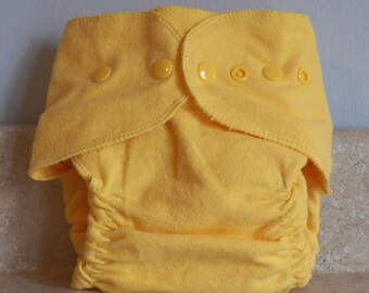 Fitted Newborn Cloth Diaper- 4 to 9 pounds- Canary Yellow- 16039