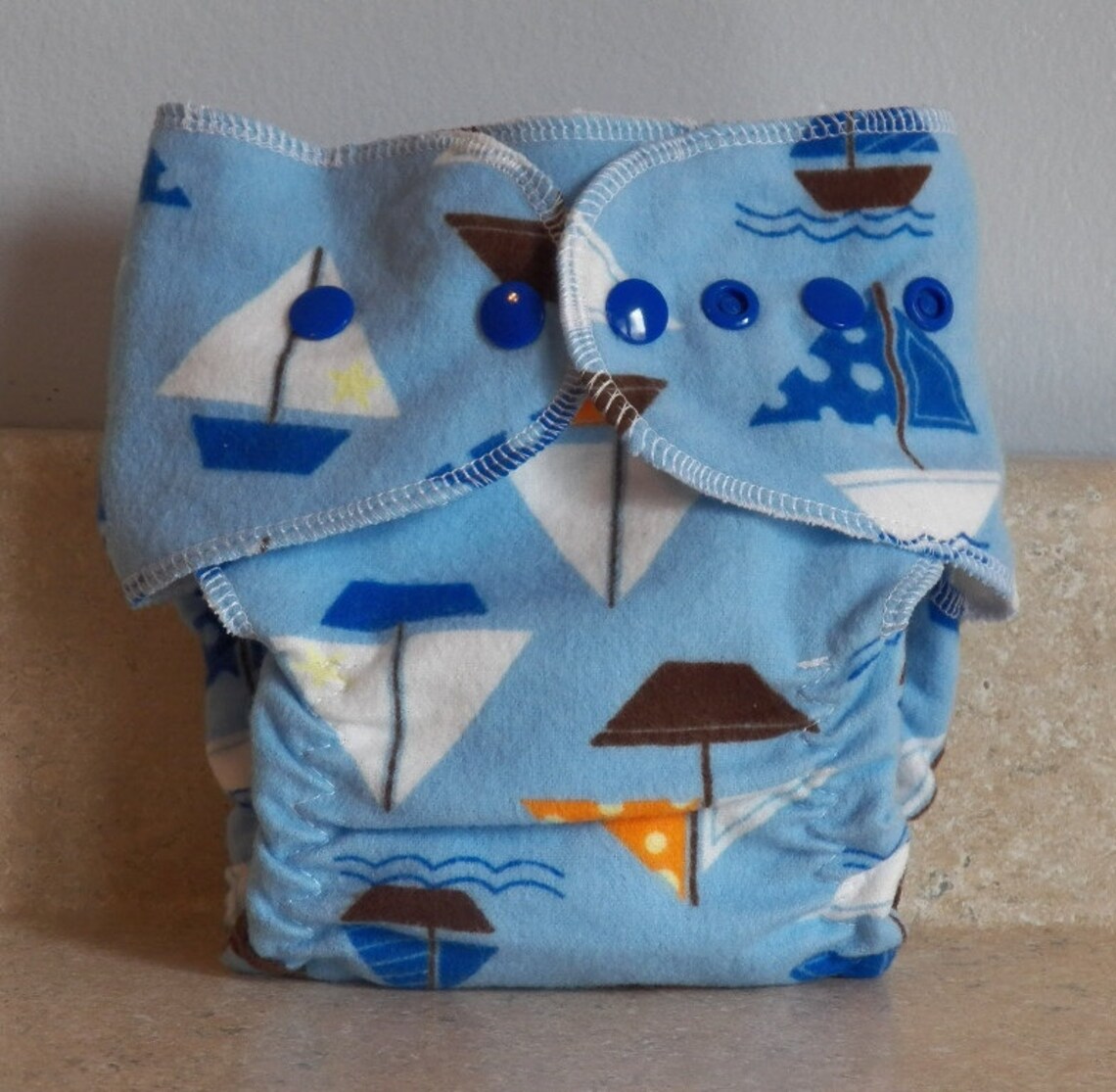 Fitted Small Cloth Diaper 6 to 12 Pounds Sailboats 17006 - Etsy