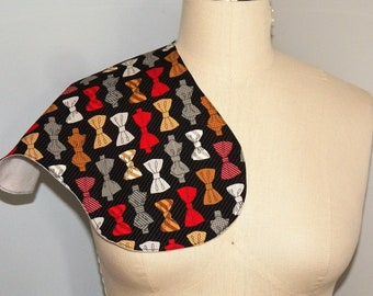 Contoured Burp Cloth- Bow Ties (Inv # 40001)