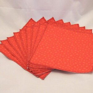 Cloth Wipes, Baby Wipes, Family Cloth, Wash Cloths, Zero Waste- Red Stars- Set of 9- 15033