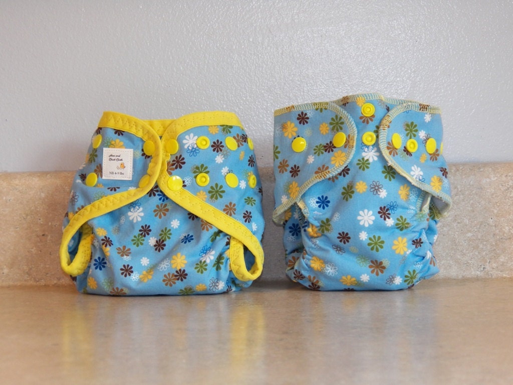 Preemie Newborn Cloth Diaper & Diaper Cover Set 4 to 9 Etsy