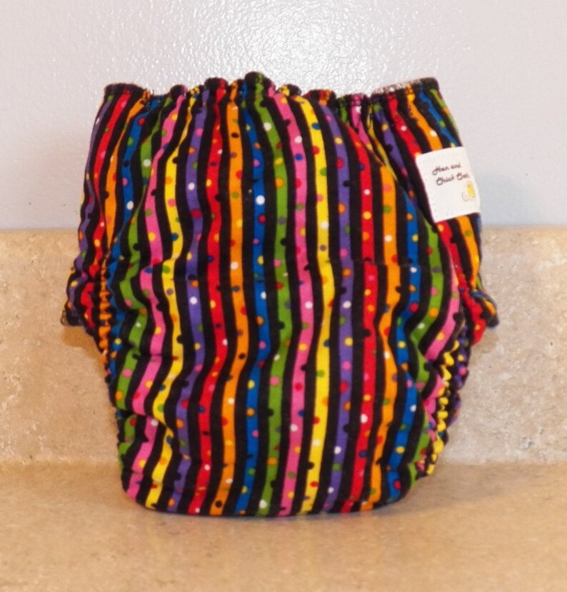 Fitted Large Cloth Diaper 20 to 30 Pounds Black Stripes 19014 Etsy