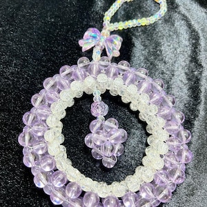 Purple Crystal Car Suncatcher/Car rearview charm/Crystal Suncatcher/Personalized Crystal suncatcher/Lovely Gift for her/Purple Grape Charm