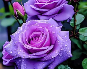 20pcs Rare Purple Rose Seeds - Ideal for Home Gardens, Easy Germination
