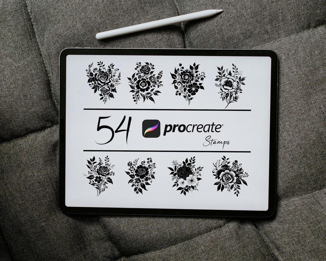 Floral Procreate Stamps & Brushes: Flower Brush Pack (digital Download ...