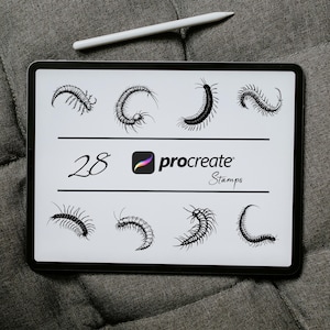 Centipede Procreate Stamps: Tattoo Brush Set (Digital Download)