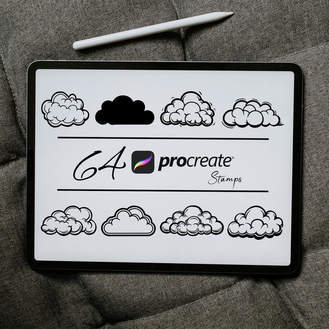 Clouds Procreate Stamps: Weather Brush Set (digital Download) - Etsy