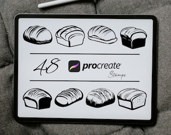 Bread Procreate Stamps: Bakery Brush Set (Digital Download)