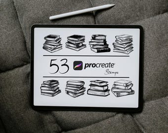 Books Procreate Stamps and Brushes for iPad (Digital Download)