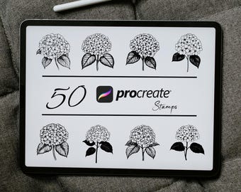 Hydrangea Procreate Stamps: Floral Brush Pack (Digital Download)