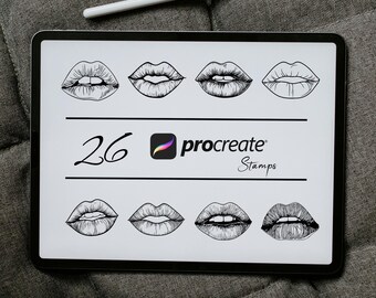 Lips Procreate Stamps: Women's Mouth Brush Set (Digital Download)