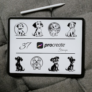 Cartoon Dog Procreate Stamps, Cute Dog Brush Stamps, Procreate Cartoon Dog, Cute Puppy Stamp, Dog Breeds Stamp, Dog Tattoos, Cartoon Dog Set