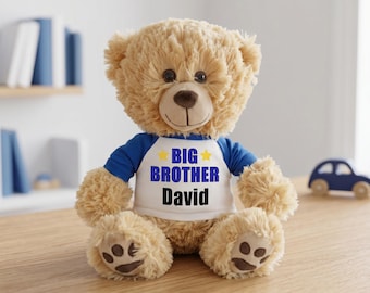 Personalized Big Brother Teddy Bear - 14 inch Honey Bear