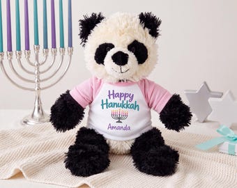 Personalized Hanukkah Panda - 12 Inch Plush Tubbie Wubbie Panda - Happy Hanukkah or My First Hanukkah Design