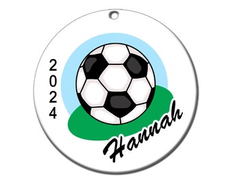 Soccer Ball Personalized Christmas Ornament