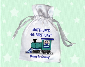 Train Birthday Party Favor Bags (Pack of 10) - Boy