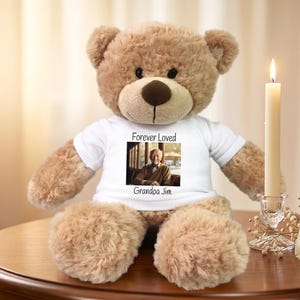 Personalized Photo Memorial Teddy Bear - 14" Bonny Bear