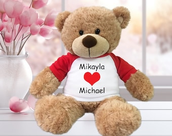 Personalized Valentine Love Heart Teddy Bear - 14 inch Bonny Bear