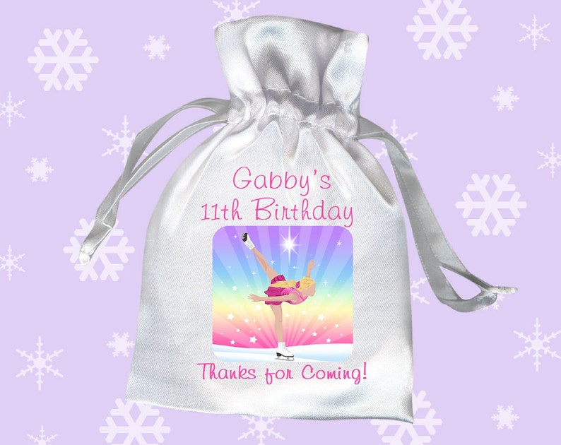 Ice Skating Birthday Party Favor Bags pack of 10 Skating Etsy