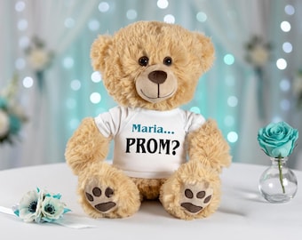 Personalized Prom Invitation Teddy Bear - 14 Inch Honey Bear