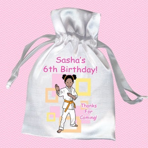 Martial Arts or Karate Kid Favor Bags (Pack of 10) - Girl