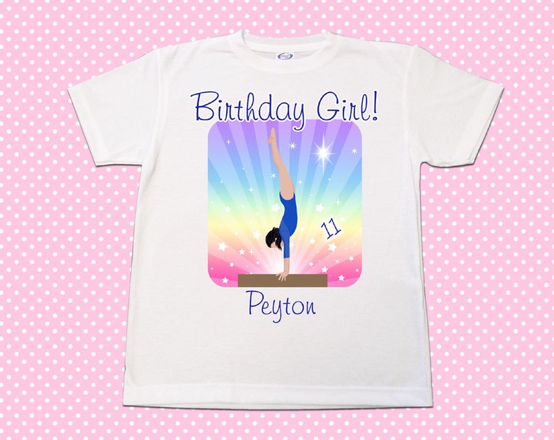 Personalized Gymnastics Birthday T Shirt for Girls Beam Etsy
