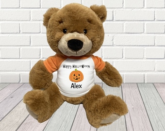 Personalized Halloween Teddy Bear - 14" Ginger Bear