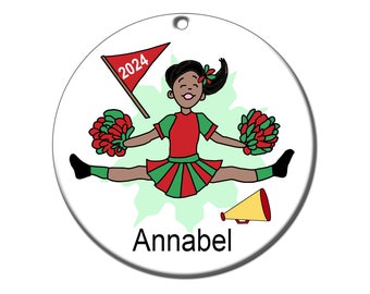 Cheerleading Christmas Ornament - Personalized Cheerleader Design