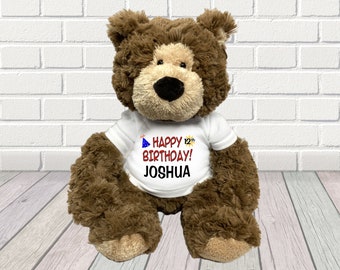 Personalized Happy Birthday Teddy Bear - 14 Inch Bear Hugs