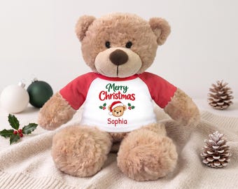 Personalized Christmas Teddy Bear - 13 inch Bonny Bear