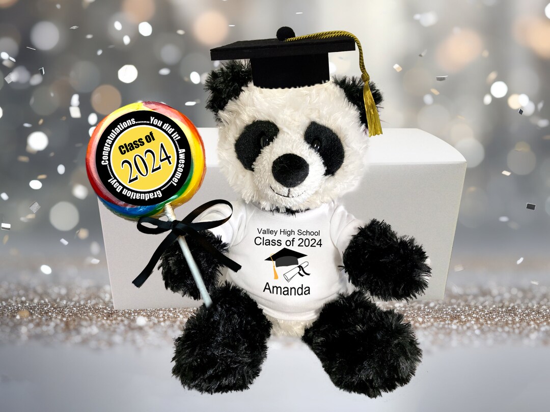 Personalized Graduation Panda Gift Set 12 Plush Tubbie Wubbie Panda ...