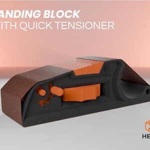 Sanding Block for Curved & Flat Surfaces | Ergonomic Hand Tool | Quick Sandpaper Change