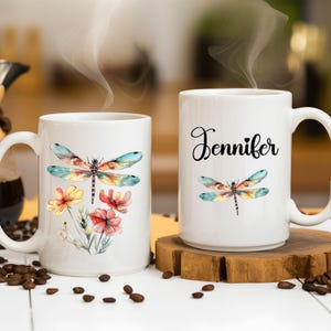 Tazza Libellula Regalo Libellula Personalizzato, Tazza Libellula Personalizzata Con Nome, Tazza Con Nome Libellula, Tazza Da Caffè Libellula, Tazza Da Caffè Libellula